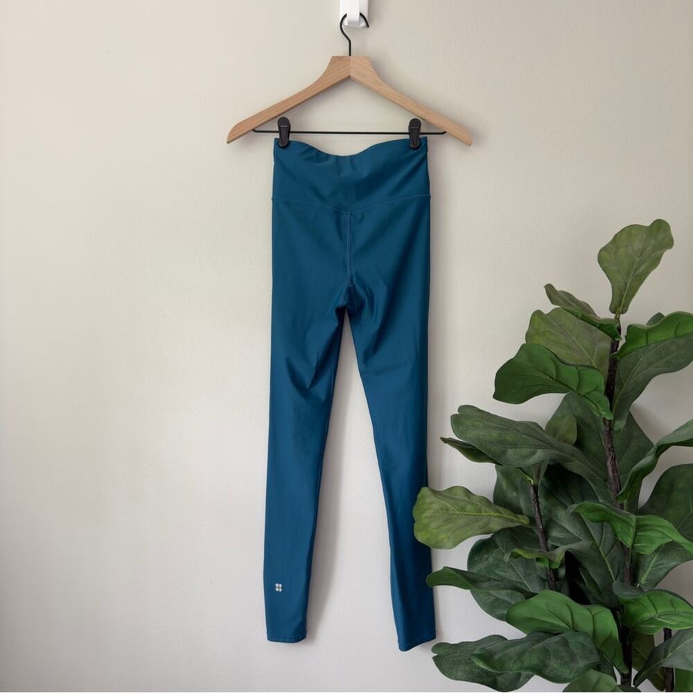Sweaty Betty Full Length Athletic Leggings Stretch Logo High Waist Pocket Active - Picture 2 of 8
